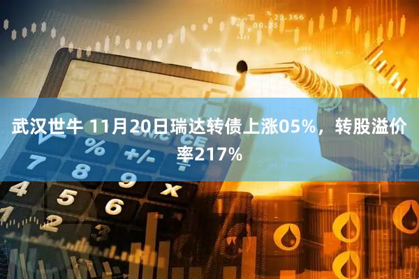 武汉世牛 11月20日瑞达转债上涨05%,转股溢价率217%